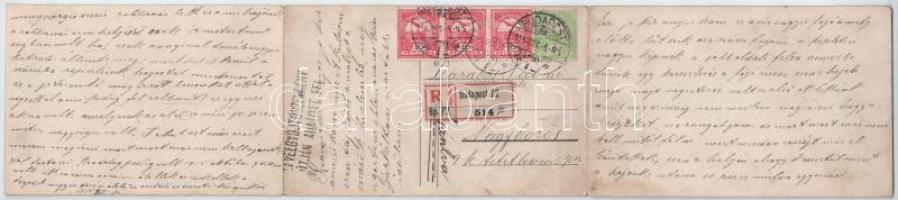 1915 Belgrad, Beograd, Belgrade; 3-tiled folding panoramacard (r)