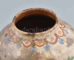 Népi füles köcsög, csorbákkal, m:23 cm