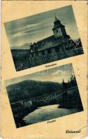 1943 Kőrösmező, Yasinia, Yasinya, Jaszinya, Jassinja, Jasina; Fatemplom, Tisza híd / wooden church, bridge (EM)