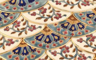 Fischer Ignácz Budapest, jardiniere, kézzel festett, aranyozott porcelánfajansz, jelzett "Fisch...