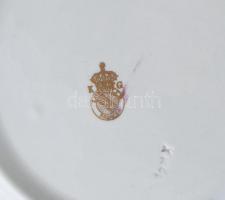 Francia kínálótál, jelzett, kopásnyomokkal, d:30cm