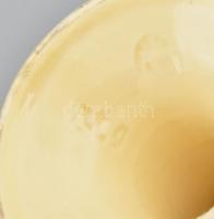 Körmöcbánya talpas tortatál, mázrepedésekkel, jelzett, m:11cm