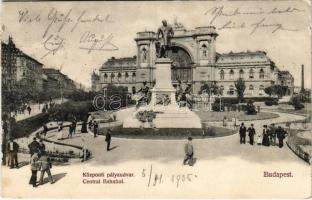 1905 Budapest VII. Központi (Keleti) pályaudvar, Baross szobor. Divald Károly 147.