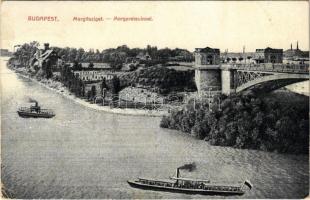 1917 Budapest XIII. Margitsziget, hajók (EK)