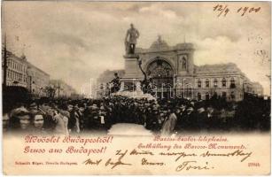 1900 Budapest VII. Baross szobor leleplezése, ünnepség