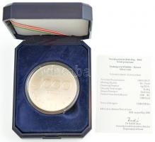 2000. 3000Ft Ag "Veszélyeztetett állatvilág - hód" tanúsítvánnyal T:BU Adamo EM165