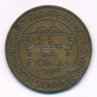 ~1930. "Üvegbetétjegy / Budapesti Központi Általános Tejcsarnok R.T. 65. sz. fiókja" üvegb...