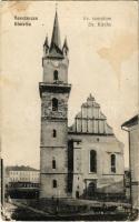 1918 Beszterce, Bistritz, Bistrita; Evangélikus templom. Sch. Bartha Mária kiadása / Ev. Kirche / Lutheran church (EB)