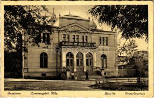 1944 Beszterce, Bistritz, Bistrita; Gewerbeverein / Iparosegyleti ház. Zikeli Gusztáv kiadása / House of Craftsmen Association (EK)