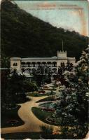 1914 Herkulesfürdő, Baile Herculane; Rezső udvar park részlettel / Rudolfshof mit Parkanlage / spa, bath, park (EM)