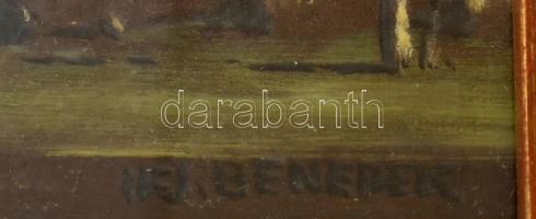 ifj. Benedek Jenő (1939 - 2019): Kék öböl.
Olaj, farost, jelzett. Hátoldalán autográf felirattal és...