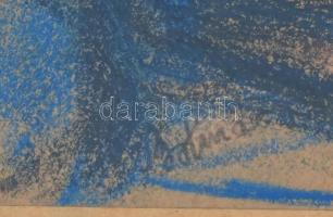 Bolmányi Ferenc (1904-1990): Kettesben. 1930.
Színes kréta, papír. 22x28cm, jelzett. Üvegezett fake...