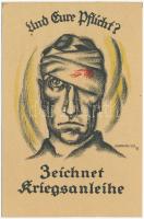 Und Eure Pflicht? Zeichnet Kriegsanleihe. / WWII German Nazi NS propaganda s: Horrmeyer (12,2 x 8 cm) (Rb)