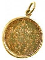 1896KB 1K Ag Millenium Ag keretben, az érmével együtt bearanyozva T:2- Adamo K5.2