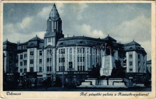 1931 Debrecen, Református püspöki palota, Kossuth szobor, Bútorház, üzletek (EK)