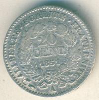 Franciaország/Második Köztársaság 1851A 20c Ag T:3