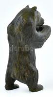 Bronz medve, jelzés nélkül, kopásokkal, m:17cm