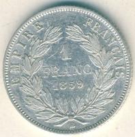 Franciaország/Második Császárság 1859BB 1Fr Ag III.Napoleon T:3