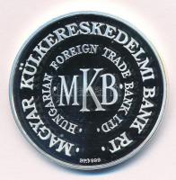 Lebó Ferenc (1960-) 1996. "MKB (Magyar Külkereskedelmi Bank) Rt." Ag emlékérem kapszulában...