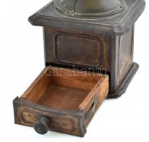 Régi kávédaráló, Peugeot Freres felirattal, sérült!, rozsdás, m:18cm