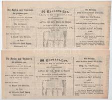 Budapest / Pest 1873. "A Magyar Királyi Pénzügyminisztérium arany- és ezüst sorsjátéka az Újpes...