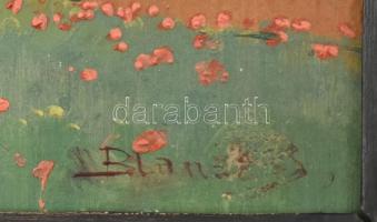 Olvashatatlan (Blan...), feltehetően a XX: sz. első felében működött magyar festő: Hazafelé. Olaj, k...