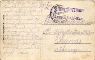 1915 Táborozás / Lager + "K.u.k. Militärzensur (12.) Sátoraljaújhely" (EK)