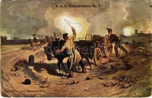 1914 K.u.k. Traindivision Nr. 7. / Moosbacher Erhard szekerészközkatona és bajtársa Nekowetz Tomás a Goitoi csatában 1848 május 30-án (EK)