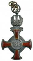 1869-1916. "Koronás Ezüst Érdemkereszt" karikán jelzett Ag kitüntetés mellszalag nélkül, f...