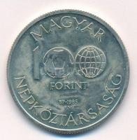1985. 100Ft alpakka "Labdarúgó Világbajnokság 1986. - Mexikó" T:1 Adamo EM92
