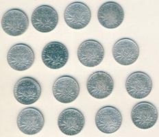 Franciaország 1899-1918. 50c Ag (16x) 9klf évszámmal T:2/3,3