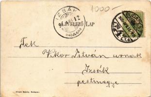 1905 Budapest V. Kossuth Lajos utca, Báró Wesselényi emléktábla az 1838-as pesti árvízről. Holló Bar...