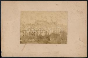 cca 1880 Azonosításra váró városfotó kartonon.. Fotó mérete: 15x10,5 cm
