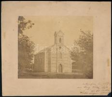 1870 Sárszentmiklós (Sárbogárd) templom. Fotó mérete: 17x14 cm
