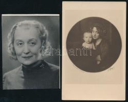 Dohnányi Ernőné Galafrés Elza (1879-1977) színésznő 2 db fotója nagyobbik: 10x15 cm