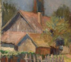 Kmetty jelzéssel: Táj. Olaj, vászon, sérült. 60x80 cm