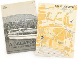 Balaton turistatérképe + Balatonfüred térképe, össz.: 2 db