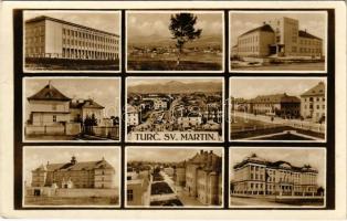 1949 Turócszentmárton, Turciansky Svaty Martin, Martin; mozaiklap / multi-view postcard (EB)