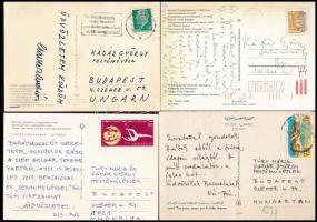 Festőművészek által írt képeslapok Kádár György festőművésznek: Kis.Pris, Szunyoghy, Dékány, Kis Györg, Csavlek, Jakab Eszter és Cosima