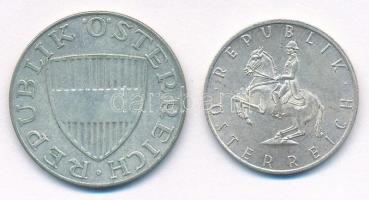 Ausztria 1957. 10Sch Ag + Ausztria 1966. 5Sch Ag T:2- Austria 1957. 10 Schilling Ag + 1966. 5Sch Ag ...