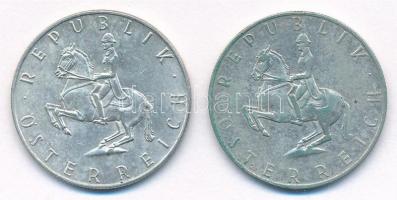 Ausztria 1961-1964. 5Sch Ag (2x) T:2 Austria 1961-1964. 5Sch Ag (2x) C:XF Krause KM# 2889