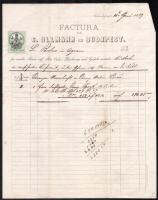 cca 1880 3 db klf fejléces számla