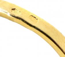Arany (Au/14k) Női design gyűrű 1 darab brillel (cca. 0,005ct) ékítve, jelzett, bruttó:3,3g, m:60