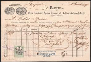 cca 1880 6 db klf fejléces számla