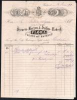 cca 1880 6 db klf díszes fejléces számla