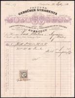 cca 1880 6 db klf díszes fejléces számla