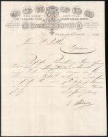 cca 1880 6 db klf díszes fejléces számla