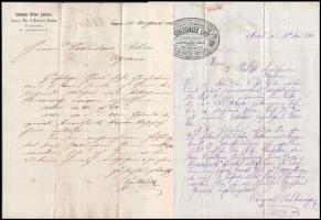 cca 1880 6 db klf díszes fejléces számla