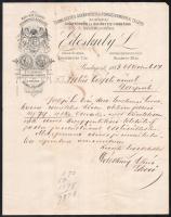 cca 1880 3 db klf díszes fejléces számla