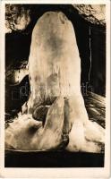 1927 Dobsina, Dobschau; Dobsinai jégbarlang, gleccser a nagyteremben / Eishöhle Dobsina / Dobsinská ladová jaskyna / ice cave, interior, glacier (EK)